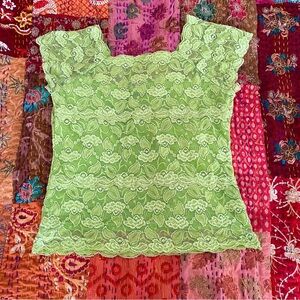 Lace Green Top